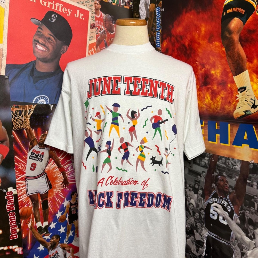 Vintage 90s Juneteenth T Shirt A Celebration of Black Freedom Graphic Tee Sz 2XL